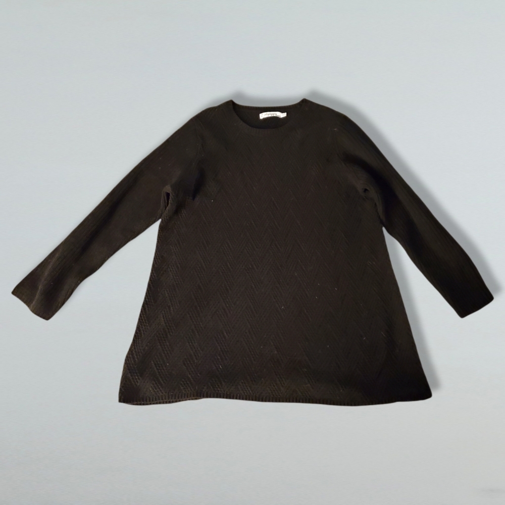 Arpeggio Knitwear Womens Black Polyester Sweater Size XL